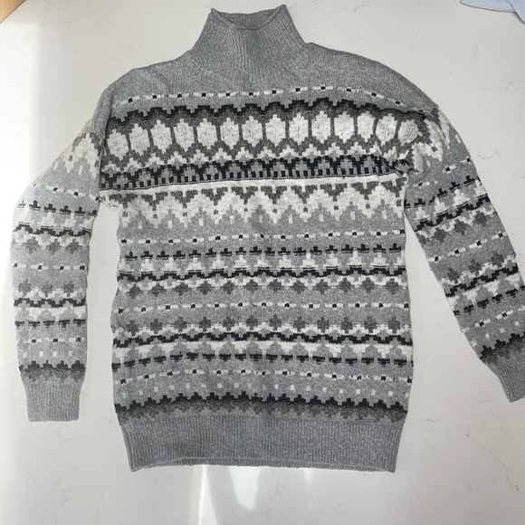 Abercrombie & Fitch Sweaters Fair Isle Af Sweater In Gray Poshmark